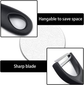 Best Selling Stainless Steel Y-Shaped <b>Vegetable</b> <b>Fruit</b> Sharp Peeler Grater Slicer Kitchen Gadget Black Plastic PP Handle Direct - Product Image 4