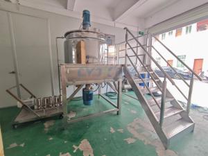 Homogénéisateur émulsifiant en acier inoxydable liquide CYJX 200L 500L 1000L avec chauffage électrique, réservoir de mélange de crème cosmétique avec agitateur - Product Image 2