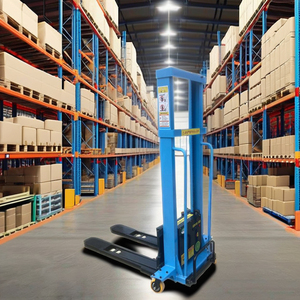 Apilador de carga automática portátil <span class=keywords><strong>Elevador</strong></span> <span class=keywords><strong>elevador</strong></span> eléctrico <span class=keywords><strong>Transpaleta</strong></span> con accesorio de neumático de carretilla elevadora y operación de pie - Product Image 5