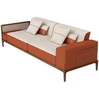 Canapé en cuir Donsun, style moderne et simple, italien, grand, en bois massif, d'angle, pour le salon