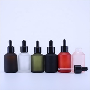 60ml <span class=keywords><strong>vide</strong></span> De Luxe mat givré en verre d'emballage cosmétique flacon compte-gouttes avec <span class=keywords><strong>Pipette</strong></span> Noire pour le pétrole - Product Image 1