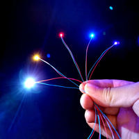 LED OEM DC 3V 5V 12V 0402 0603 0805 1206 avec câble de connexion SMD pré-câblé RGB pleine couleur pour maquette de train, micro-railway, diode câblée