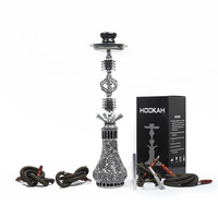 Nouveau Design Double et quatre tuyaux, ensemble de Chicha en verre de qualité moyenne, narguilé pour fumer, Chicha, narguilé