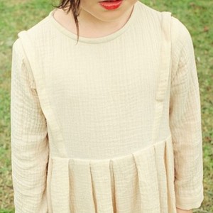 Vêtements en gros pour enfants, robe longue à manches longues unie pour enfant - Product Image 3