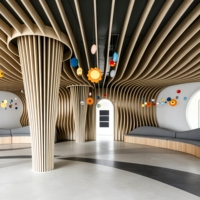 Plafond en aluminium ondulé imperméable de haute qualité pour la décoration intérieure dans les hôtels, les complexes hôteliers et les villas de luxe