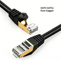 Cable de Red Kneysum CAT5 CAT5e de Cobre Puro Sólido SFTP con Fibra G652D para Router, Computadora y Banda Ancha, de 0.5m a 15m, con Conector RJ45