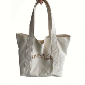 16oz Thick Cotton Fabric Plain Blank Big Capacity White Custom Printed Logo <b>Gift</b> Shopping Canvas Tote <b>Bag</b> - Product Image 6