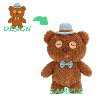 Peluche personnalisée super douce avec design brodé et doublure en maille de nylon