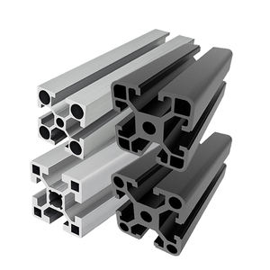 El Marco de automatización de tubo cuadrado de perfil de aluminio extruido sellado lateral negro 4040 proporciona servicios de corte y perforación - Product Image 1
