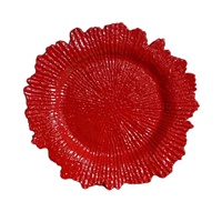 Vente en gros d'usine d'assiettes de banquet dorées assiettes de repas en plastique corail doré