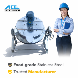 Marmite de cuisson électrique à vapeur avec agitateur, capacité 100-1000L, pour confiture - Product Image 3