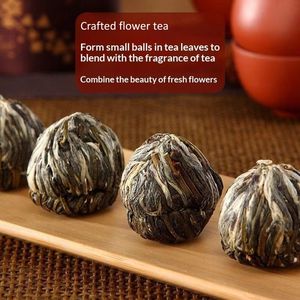 Thé aux fleurs en fleurs fait main - 20 variétés (incl. Amarante, Jasmin) |   Boules de thé artistiques et saines pour une infusion florale - Product Image 2