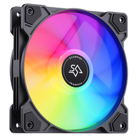Ventilador de Refrigeración ARGB SNOWMAN XF120 con Adhesivo Personalizado, Ventilador de PC Negro con Disipador de Calor de Aluminio, Precio Bajo, en Stock