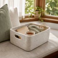 Panier de rangement de bureau pour étudiants, idéal pour les petites pièces, avec compartiments pour stylos, crayons, fournitures scolaires et livres