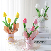 4 pièces Mini boîte à fleurs ronde papier emballage étui câlin seau cadeau boîte de rangement mariage fleuriste Bouquet Vase remplacement emballage boîte
