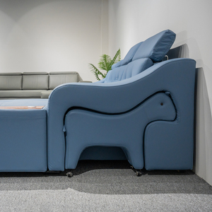 Canapé <span class=keywords><strong>convertible</strong></span> en lit, canapé-lit escamotable, canapé d'angle en forme de L, canapé de salon avec chaise cachée, canapé-lit inclinable à 2 plis - Product Image 6