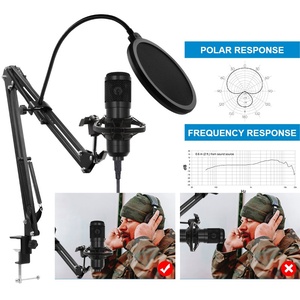 Microphone à condensateur professionnel BM800 avec bras articulé, support antichoc et filtre anti-pop - Product Image 4