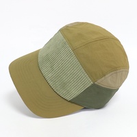 Casquettes de camping en nylon imperméable non structurées avec logo personnalisé, casquettes de sport à 5 panneaux, chapeaux de randonnée unisexes pour l'extérieur, vente en gros