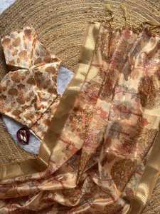 Sarees en organza de travail manuel numérique élégant exclusif pour la fête ou toute fonction de fantaisie Collection élégante légère - Product Image 2