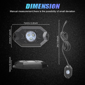 Điều Khiển Từ Xa Điện Thoại App <span class=keywords><strong>12V</strong></span> Ô Tô THUYỀN <span class=keywords><strong>Led</strong></span> 4 Pods 8 Pods RGBW RGB <span class=keywords><strong>Led</strong></span> Rock <span class=keywords><strong>Light</strong></span> <span class=keywords><strong>Kit</strong></span> Cho Xe Tải - Product Image 6