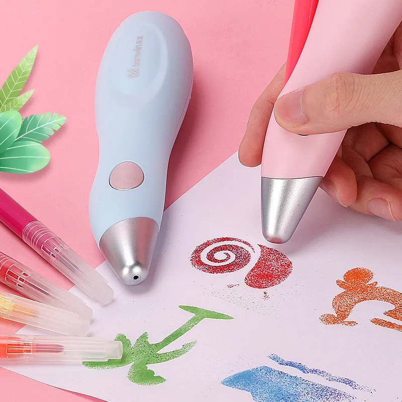 Tenwin 8084 sevimli çocuklar boyama Airbrush işaretleyici kalem püskürtme sistemi çocuklar için sanat DIY hediyeler
