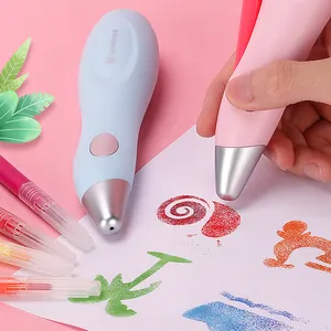 Tenwin 8084 anak-anak lucu lukisan Airbrush Marker pena sistem Sprayer untuk anak-anak seni DIY hadiah