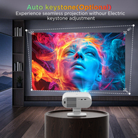 Mini projecteur mural portable C26A pour smartphone, Android TV 1080P, projecteur LED sans fil avec haut-parleurs stéréo HIFI, prise en charge 4K
