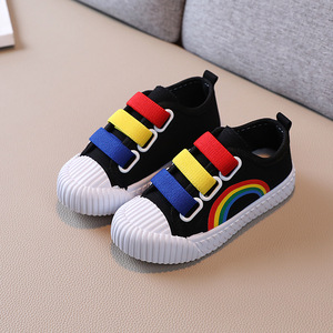 Chaussures en toile pour enfants, couleurs printemps-automne, baskets décontractées pour bébés, chaussures en toile antidérapantes - Product Image 2