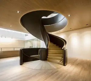 Merdiven tasarım Foshan fabrika yüksek kaliteli merdiven modern villa kavisli merdiven çin spiral merdiven