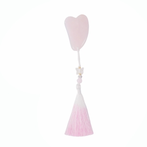 Pink Heart Shaped Facial Massager Face Care Tools pink quartz nature stone Gua Sha Board Guasha Facial Massager - Product Image 4