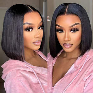 Perruques Bob en Cheveux Humains Prêtes à Porter, Pré-coupées, Pré-épilées, avec Dentelle 5x5 et 13x4, Sans Colle, Vente en Gros - Product Image 4