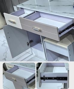 MDF Dresser table set make up table with led bedroom furniture dresser table with mirror - Product Image 6