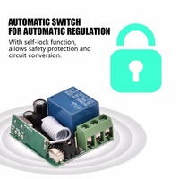 Commutateur de télécommande sans fil universel 433Mhz DC 12V 1CH Module récepteur relais RF pour porte de garage intelligente matériau ABS
