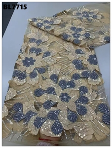 Lusso abito da sposa tessuto Austria ricamo moda Design paillettes pizzo <span class=keywords><strong>di</strong></span> fabbrica prezzo <span class=keywords><strong>di</strong></span> fabbrica tessuto <span class=keywords><strong>di</strong></span> pizzo per matrimonio la nostra azienda - Product Image 2