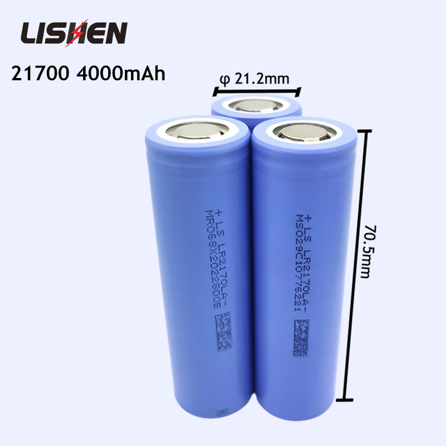 LISHEN LR2170LA 21700 4000mAh 3.7V 3.6V Lithium Ion Battery 21700 for DIY Battery Pack Li-ion Cell for UAV Drone Ebike Scooter