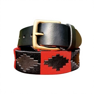 Cinturones de Cuero Genuino Hechos a Mano, Duraderos, con Impresión por Transferencia de Calor, Diseño Floral Personalizado, Cinturón Polo Colorido, Estilo Único para Hombre - Product Image 4