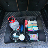 Boîte de rangement robuste pour coffre de voiture avec panneaux renforcés et classification multi-compartiments pour l'organisation intérieure du véhicule