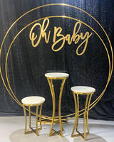 Amina Craft Custom Groothandel Rvs Wedding Achtergrond Decoratie En Metalen Plint Voor Bloem Stand