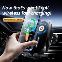 Support de téléphone rotatif à trois axes avec alignement automatique, chargeur sans fil flexible à bras long, réglable en hauteur, pour voiture