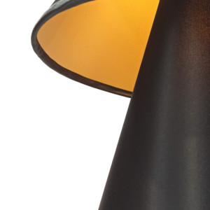 Lampada a sospensione fatta a mano TORNADO in nero e oro: Design illuminotecnico scandinavo - Product Image 4