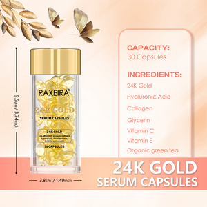 Beste Verkoop Collageen Hydraterende Capsules Serum Goud <span class=keywords><strong>24K</strong></span> Gezichts Bleken Huidverzorging Gezicht Etherische Olie <span class=keywords><strong>24K</strong></span> Goud Serum Capsules - Product Image 6