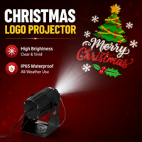 Projecteur Gobo de Noël extérieur étanche avec effet de neige rouge et verte pour la décoration de jardin, de maison et de toit en période des fêtes