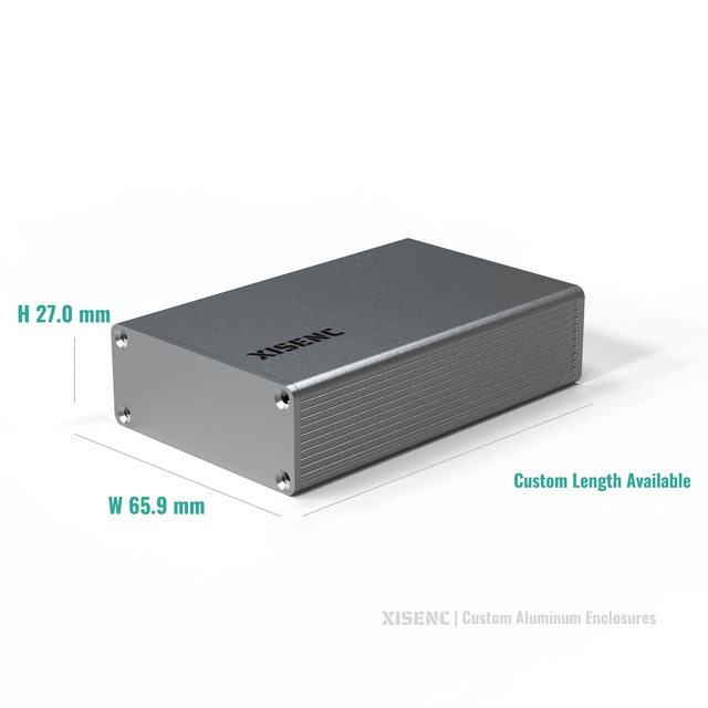 66*27mm Anodized Industrial Aluminum Extrusion Enclosure for IoT PCB Controllers Waterproof Lightweight Customizable