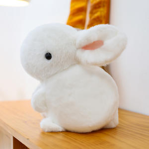 Jouet en peluche lapin réaliste et moelleux en gros, lapin en peluche fait à la main, exquis, prêt à offrir pour la décoration de panier de Pâques - Product Image 4