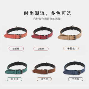 2025 nuevo <span class=keywords><strong>Collar</strong></span> de perro con logotipo personalizado Premium <span class=keywords><strong>Collar</strong></span> de cuello de cuero PU ajustable con placa de nombre grabada y hebilla fuerte para entrenamiento - Product Image 3