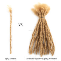 Extension per capelli fatti a mano all'uncinetto con Dreadlocks Maya trecce per capelli umani Hip-Hop morbide dread uncinetto