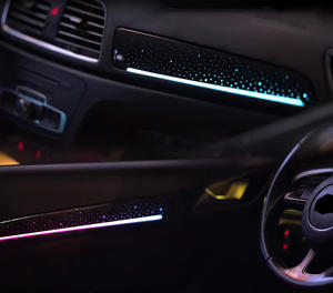 Kit d'éclairage LED intérieur de voiture SJC pour <span class=keywords><strong>Audi</strong></span> Q3 modèles 2013-2018, éclairage d'ambiance coloré Symphony 64 couleurs, accessoires de garniture - Product Image 2