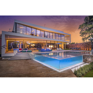 Modern <b>Light</b> Steel Frame Villa Private Resort Home With <b>Pool</b> And Glass Walls - Product Image 1
