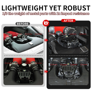 ชุดแต่งภายในรถยนต์ Ferrari 458 ฝาครอบล็อคเครื่องยนต์ คาร์บอนไฟเบอร์แห้ง แบบ OEM ราคาแข่งขัน - Product Image 3