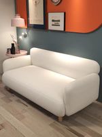 Canapé moderne minimaliste en tissu monobloc, confortable, rembourrage en éponge haute densité, pieds en bois massif, mobilier de maison